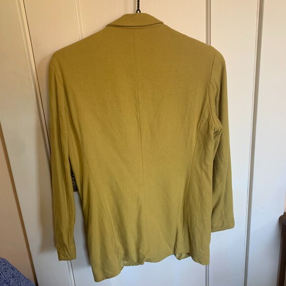 J. Crew Women's Sz 4 Blazer Lined Wool Cashmere Mustard Career Travel Academia - Picture 4 of 5